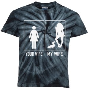 Your Wife My Wife Dachshund Funny For Husband Kids Tie-Dye T-Shirt