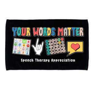 Your Words Matter Speech Therapy Appreciation Microfiber Hand Towel