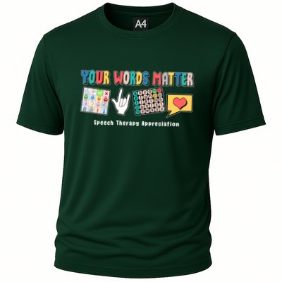 Your Words Matter Speech Therapy Appreciation Cooling Performance Crew T-Shirt