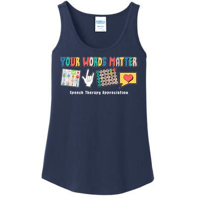 Your Words Matter Speech Therapy Appreciation Ladies Essential Tank