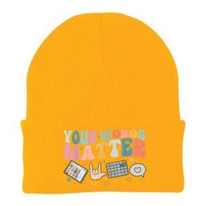 Your Words Matter Speech Therapy Language Pathologist Mental Knit Cap Winter Beanie