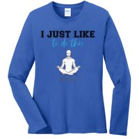 Yoga With My Father Gift Ladies Long Sleeve Shirt