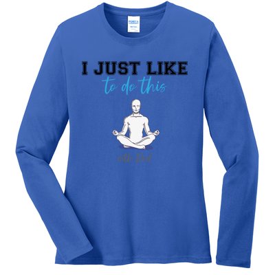 Yoga With My Father Gift Ladies Long Sleeve Shirt