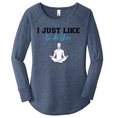 Yoga With My Father Gift Women's Perfect Tri Tunic Long Sleeve Shirt