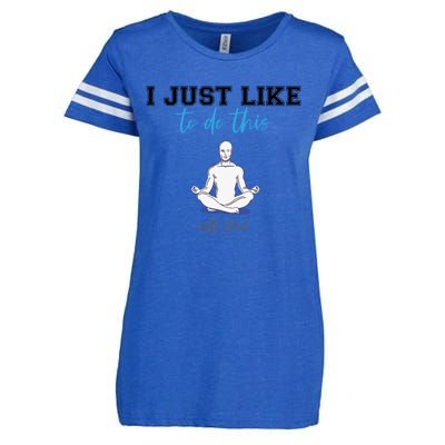 Yoga With My Father Gift Enza Ladies Jersey Football T-Shirt