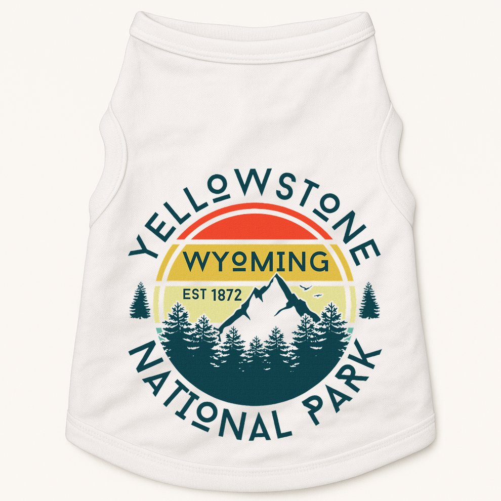 Yellowstone Wyoming Nature Hiking Outdoors Travel Doggie Tank