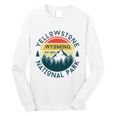Yellowstone Wyoming Nature Hiking Outdoors Travel Long Sleeve Shirt