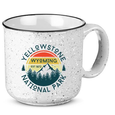 Yellowstone Wyoming Nature Hiking Outdoors Travel 15oz Campfire Ceramic Mug