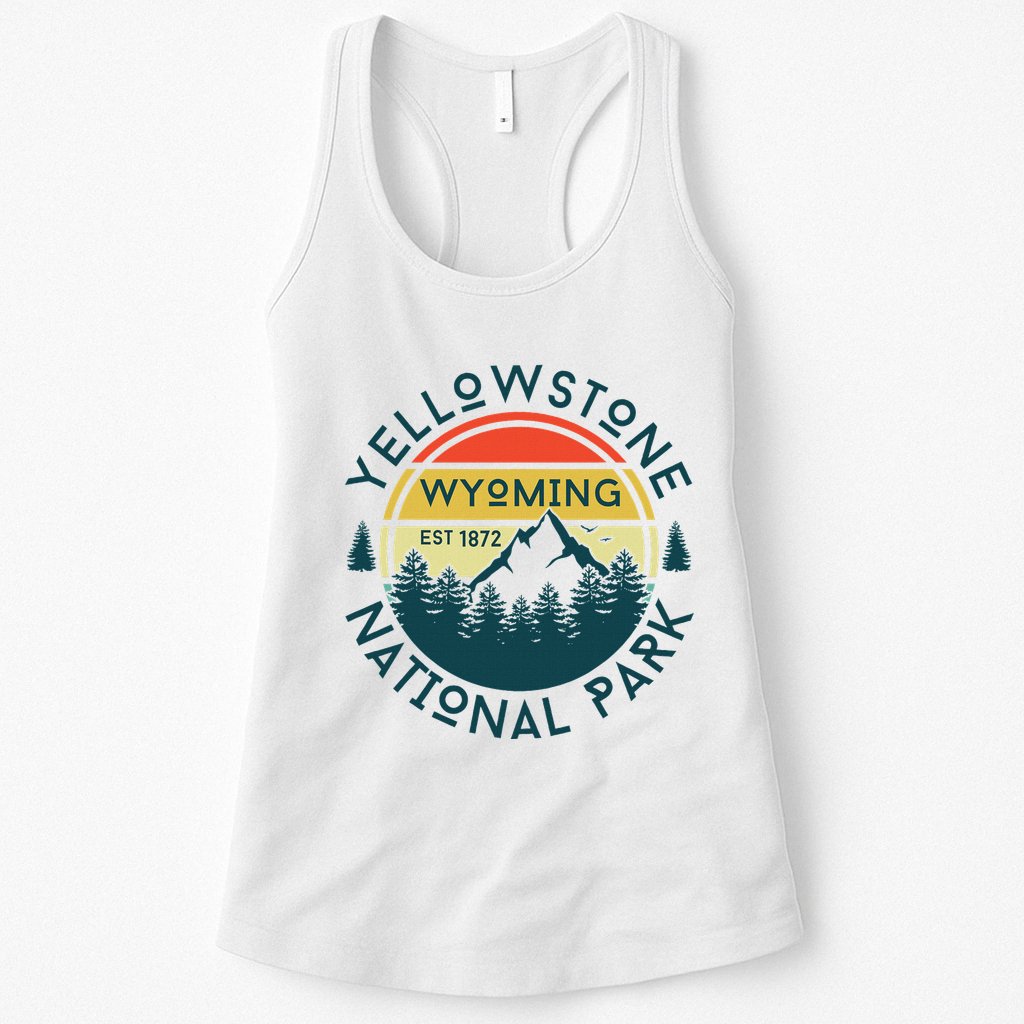 Yellowstone Wyoming Nature Hiking Outdoors Travel Womens Tank Top