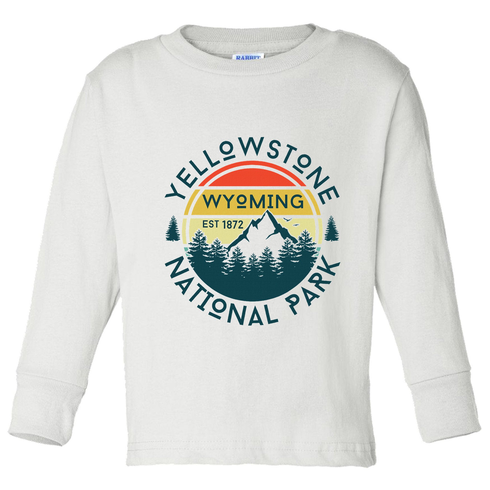 Yellowstone Wyoming Nature Hiking Outdoors Travel Toddler Long Sleeve Shirt