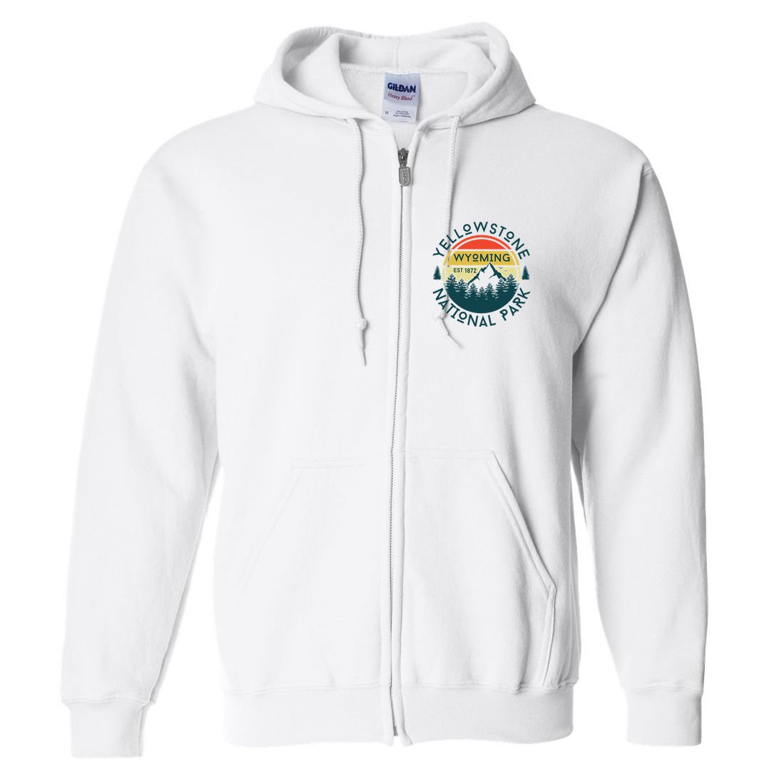 Yellowstone Wyoming Nature Hiking Outdoors Travel Full Zip Hoodie