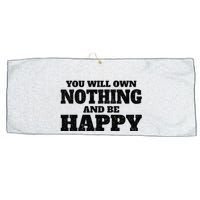 You Will Own Nothing And Be Happy Large Microfiber Waffle Golf Towel