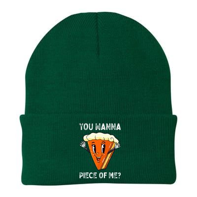 You Wanna Piece Of Me Funny Pumpkin Pie Thanksgiving Knit Cap Winter Beanie