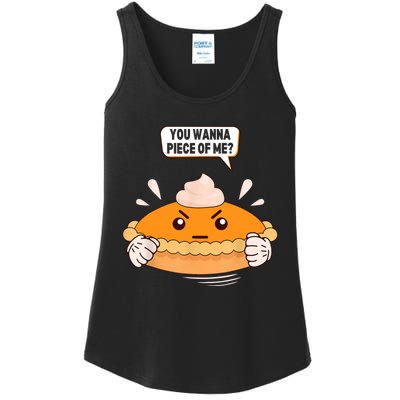 You Wanna Piece Of Me. Pumpkin Pie Lover Funny Thanksgiving Ladies Essential Tank