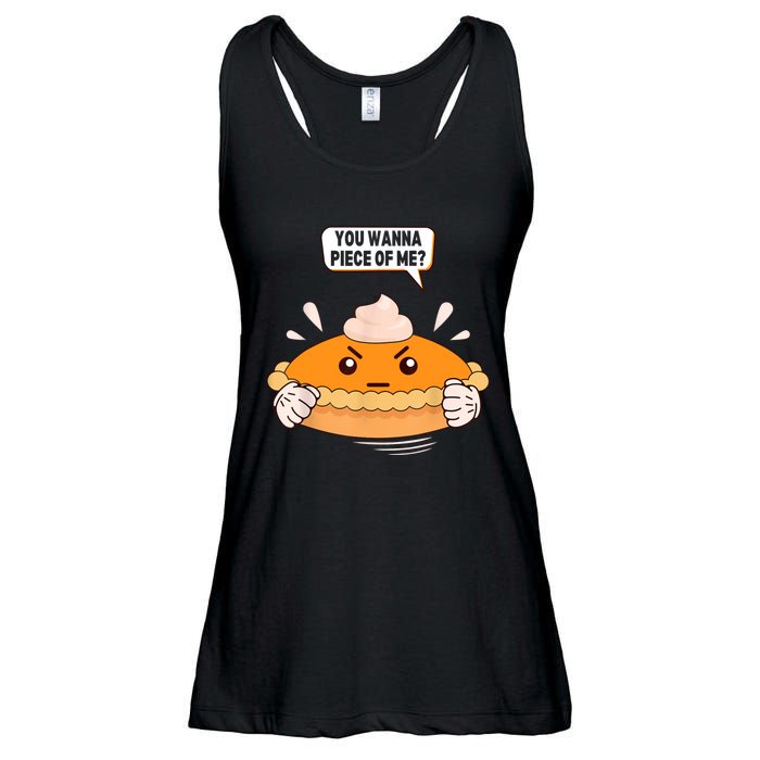 You Wanna Piece Of Me. Pumpkin Pie Lover Funny Thanksgiving Ladies Essential Flowy Tank