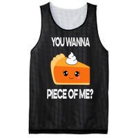 You Wanna Piece of Me Funny Pumpkin Pie Thanksgiving Mesh Reversible Basketball Jersey Tank