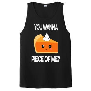 You Wanna Piece of Me Funny Pumpkin Pie Thanksgiving PosiCharge Competitor Tank