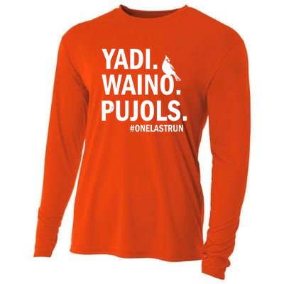 Yadi Waino Pujols #Onelastrun Baseball Softball Cooling Performance Long Sleeve Crew