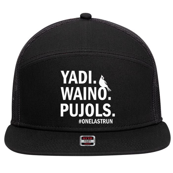 Yadi Waino Pujols #Onelastrun Baseball Softball 7 Panel Mesh Trucker Snapback Hat