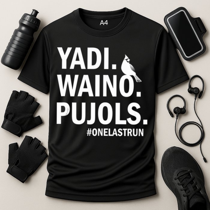 Yadi Waino Pujols #Onelastrun Baseball Softball Cooling Performance Crew T-Shirt