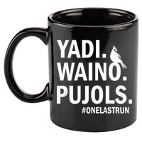 Yadi Waino Pujols #Onelastrun Baseball Softball 11oz C Handle Ceramic Mug