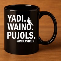 Yadi Waino Pujols #Onelastrun Baseball Softball 11oz C Handle Ceramic Mug