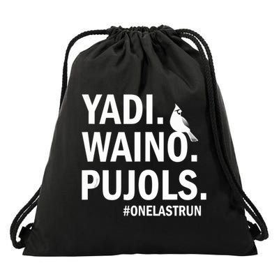 Yadi Waino Pujols #Onelastrun Baseball Softball Drawstring Bag