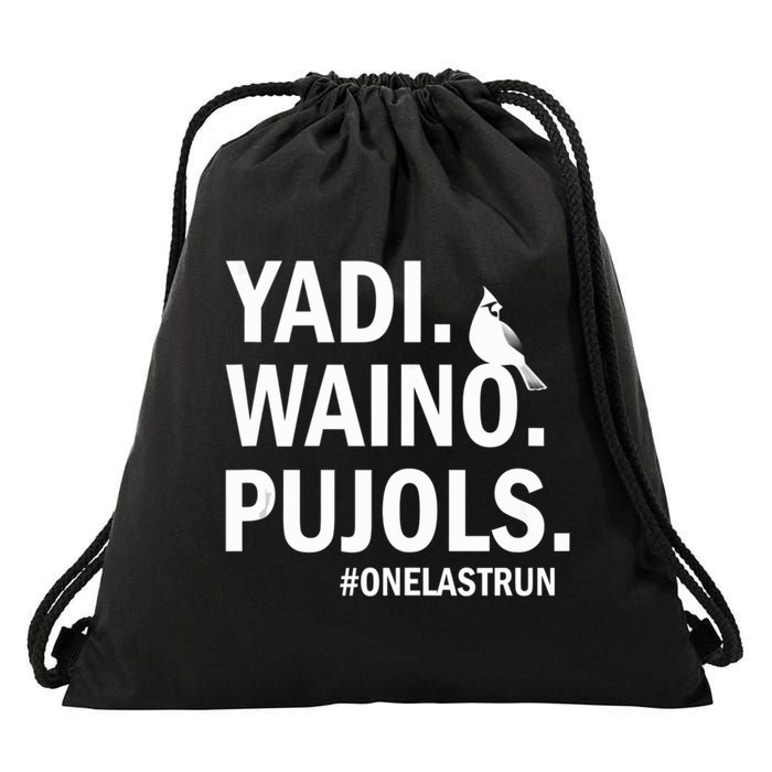Yadi Waino Pujols #Onelastrun Baseball Softball Drawstring Bag