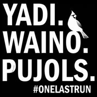 Yadi Waino Pujols #Onelastrun Baseball Softball Cropped Pullover Crew