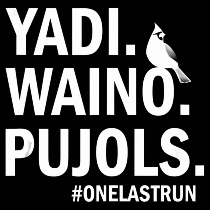 Yadi Waino Pujols #Onelastrun Baseball Softball Cropped Pullover Crew