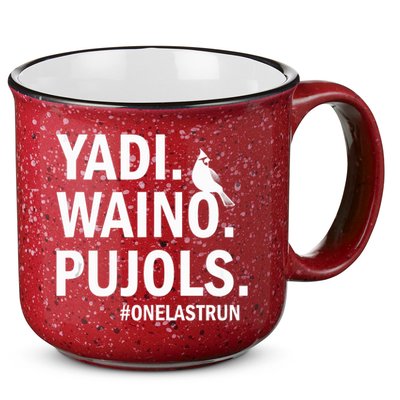 Yadi Waino Pujols #Onelastrun Baseball Softball 15oz Campfire Ceramic Mug