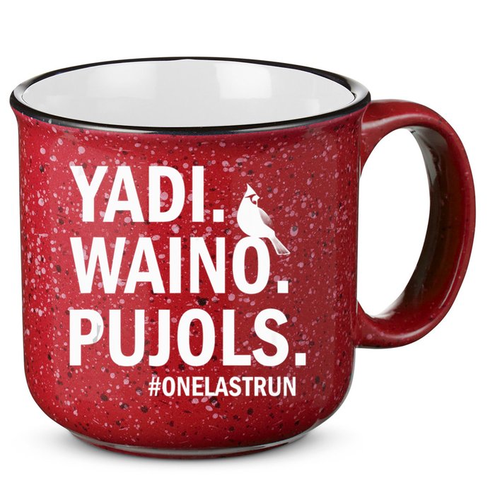 Yadi Waino Pujols #Onelastrun Baseball Softball 15oz Campfire Ceramic Mug
