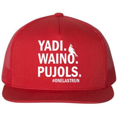 Yadi Waino Pujols #Onelastrun Baseball Softball Flat Bill Trucker Hat