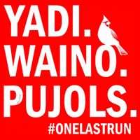 Yadi Waino Pujols #Onelastrun Baseball Softball Flat Bill Trucker Hat