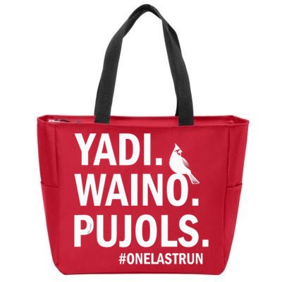 Yadi Waino Pujols #Onelastrun Baseball Softball Zip Tote Bag