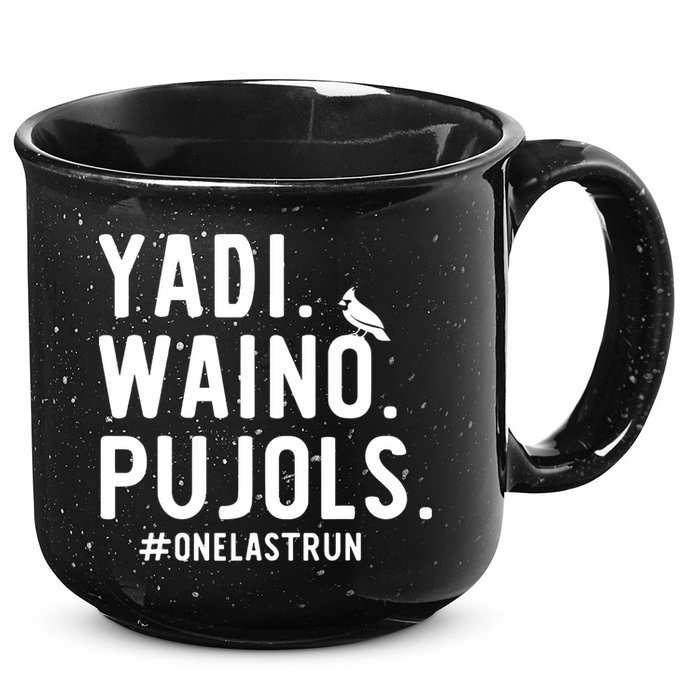 Yadi Waino Pujols One Last Run 15oz Campfire Ceramic Mug