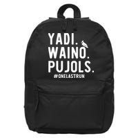 Yadi Waino Pujols One Last Run 16 in Basic Backpack