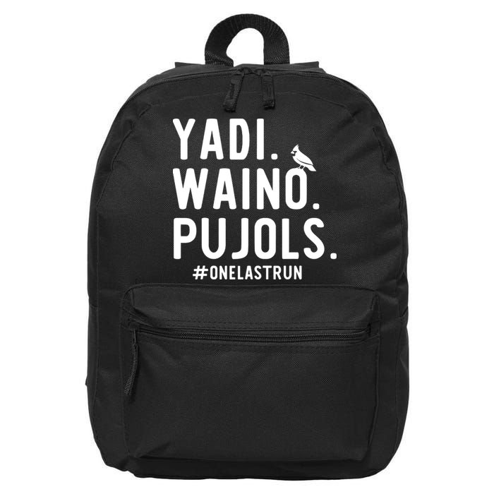 Yadi Waino Pujols One Last Run 16 in Basic Backpack