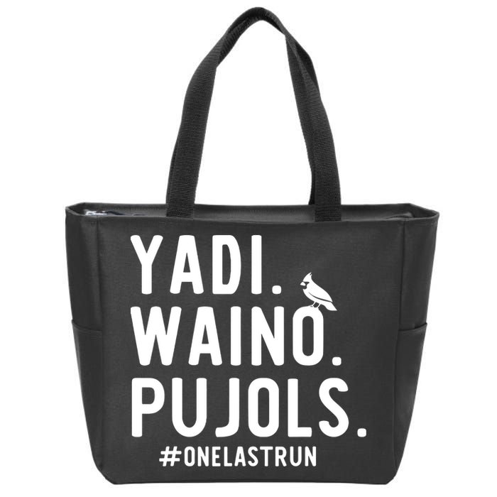 Yadi Waino Pujols One Last Run Zip Tote Bag