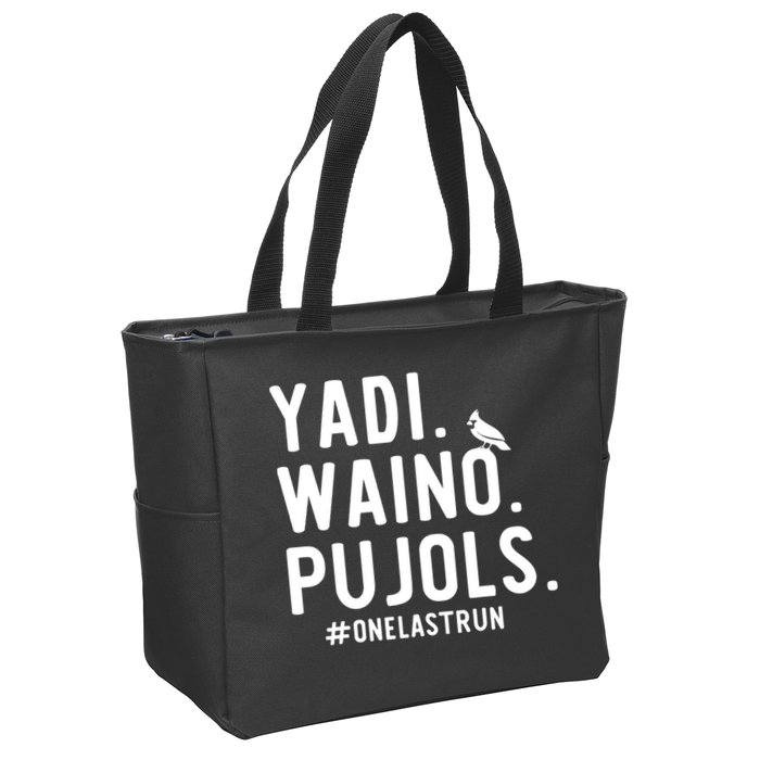 Yadi Waino Pujols One Last Run Zip Tote Bag