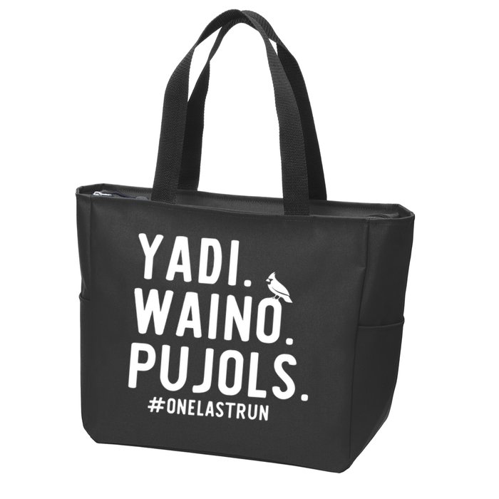 Yadi Waino Pujols One Last Run Zip Tote Bag