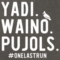 Yadi Waino Pujols One Last Run Cotton Canvas Backpack