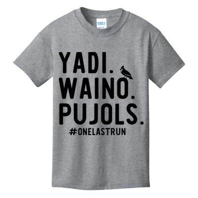 Yadi Waino Pujols One Last Run Kids T-Shirt