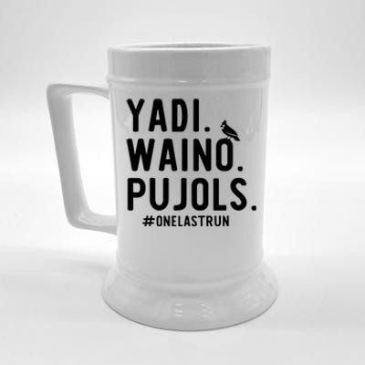 Yadi Waino Pujols One Last Run Beer Stein