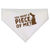 You Wanna Piece Of Me Sarcastic Chocolate Bunny USA-Made Doggie Bandana