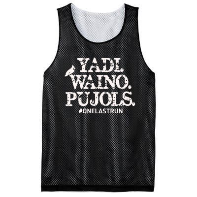 Yadi Waino Pujols #Onelastrun Baseball Mesh Reversible Basketball Jersey Tank