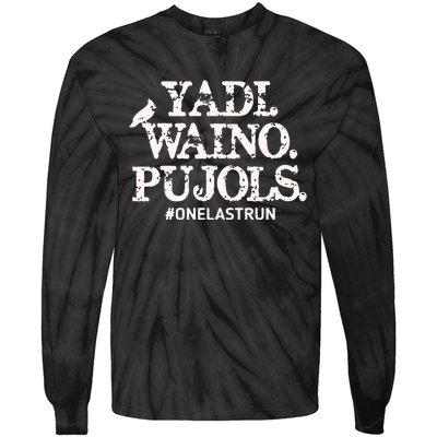 Yadi Waino Pujols #Onelastrun Baseball Tie-Dye Long Sleeve Shirt