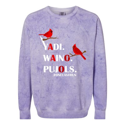 Yadi Waino Pujols For Women Colorblast Crewneck Sweatshirt