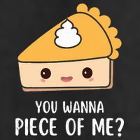 You Wanna Piece of Me Thanksgiving Funny Pumpkin Pie 7 Panel Mesh Trucker Snapback Hat