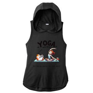 Yoga With Pets Cat Meow Meditation For Instructors Ladies PosiCharge Tri-Blend Wicking Draft Hoodie Tank